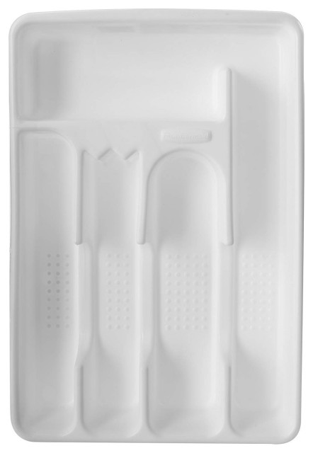 Rubbermaid FG2925RDWHT Cutlery Tray White Large