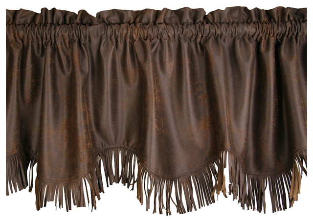 Suede Valance With Fringe Southwestern Valances By Hiend Accents