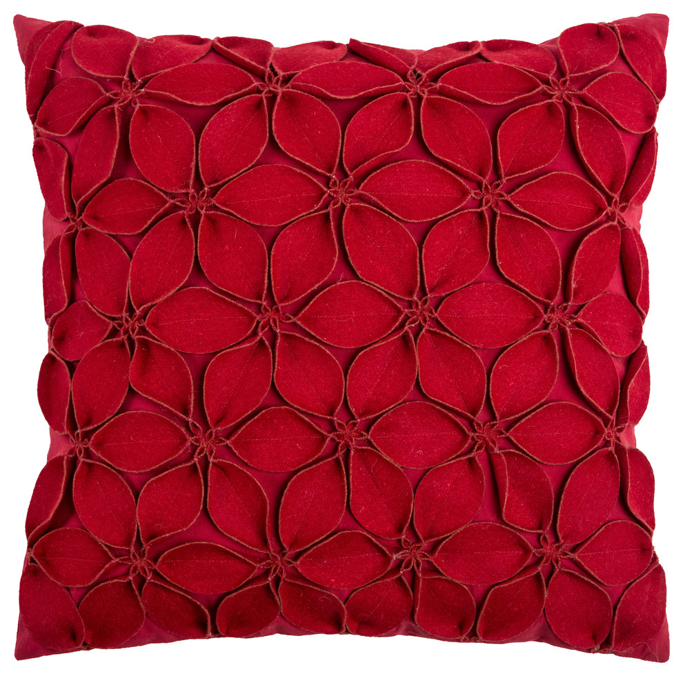 Rizzy Home Decorative Pillow, Red