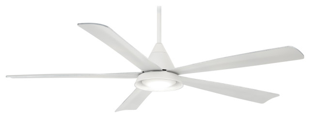 Minka Aire Cone 54" LED Indoor/Outdoor Ceiling Fan With Remote Control, White