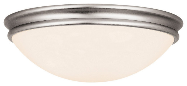 Access Lighting Atom LED Flush Mount 20726LEDDLP-BS/OPL, Brushed Steel ...