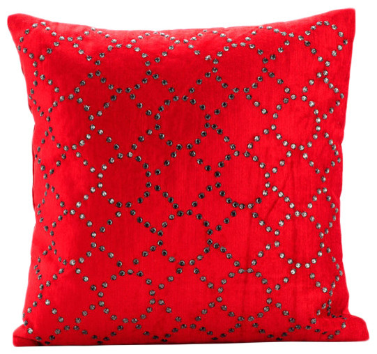 Crystals Pattern Velvet Red Throw Pillow Covers Red Velvet Crystal Delectable Red Decorative Pillows For Couch Crystals Pattern Velvet Red Throw Pillow Covers Red Velvet Crystal Delectable Red Decorative Pillows For Couch