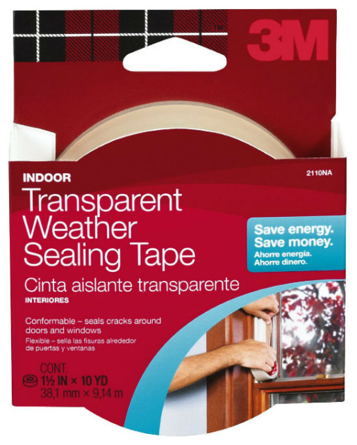 3M 2110 Indoor Transparent Weather Sealing Tape, 11/2"x30' Tools And Equipment by Toolbox