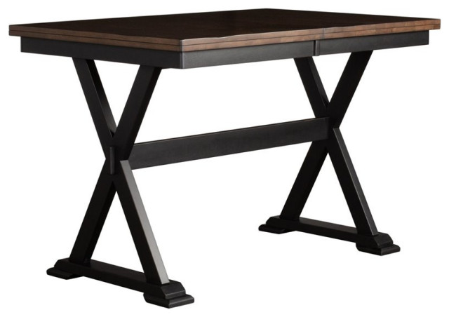 A-America Stone Creek Wood Extendable Counter Height Dining Table in Chickory