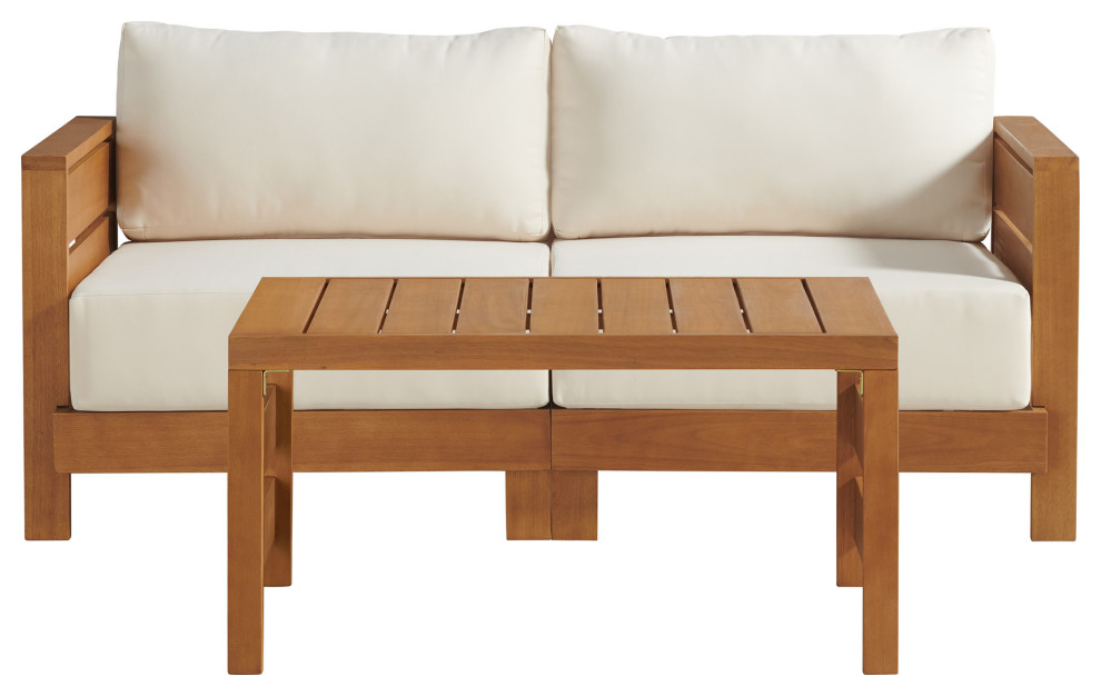 Barton WeatherResistant Set of 2 Outdoor Patio Couch Table Set