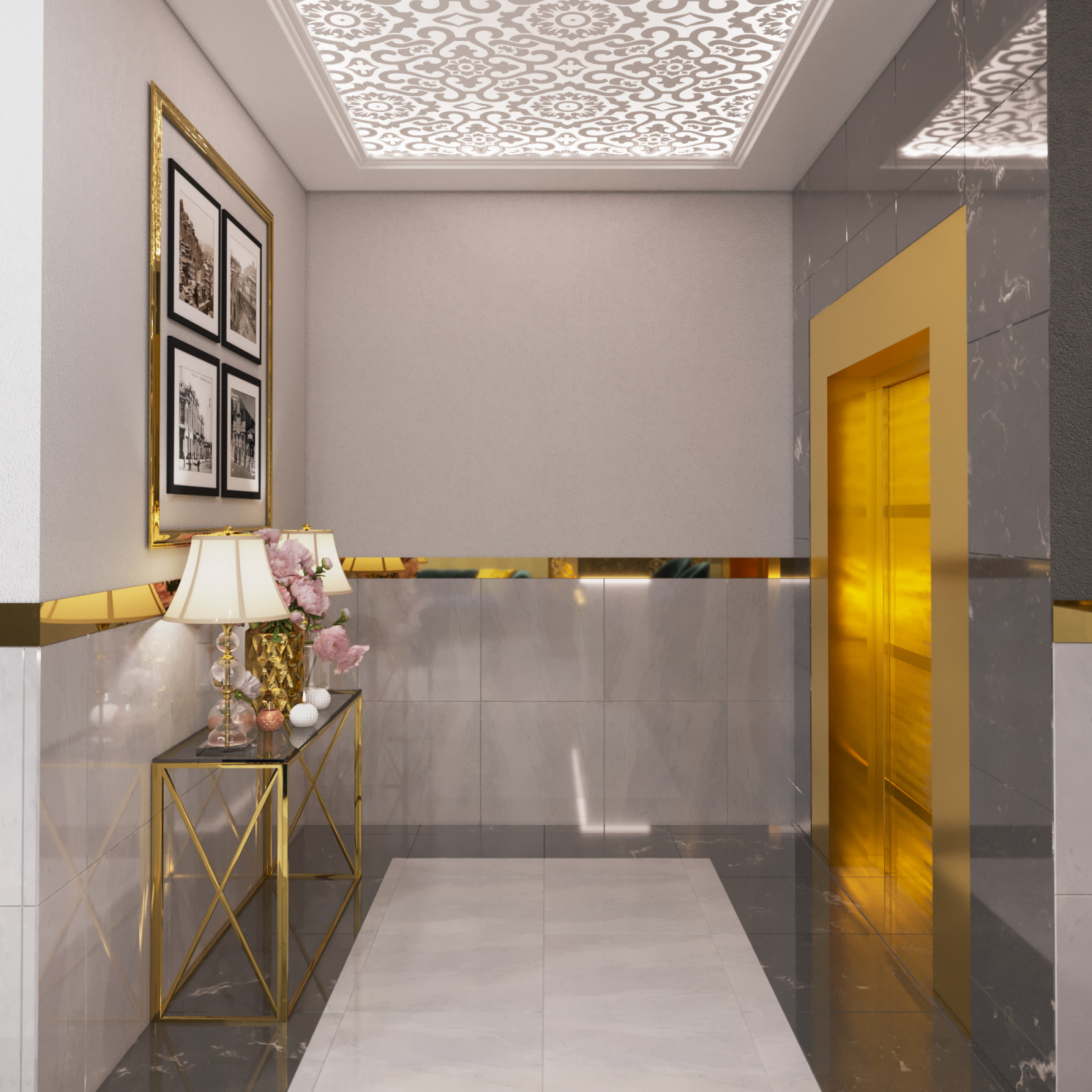 Luxury lobby in 5 star hotel