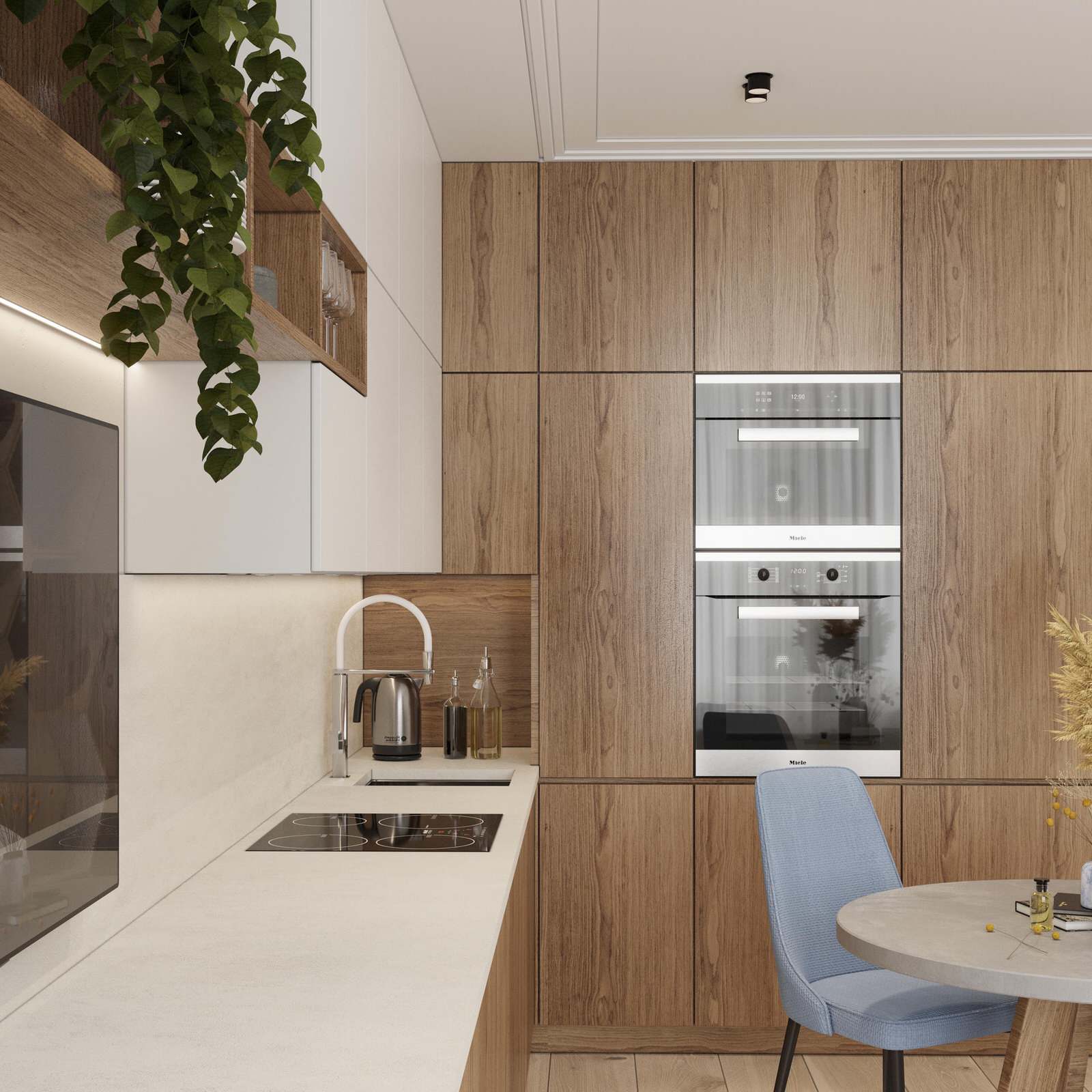 Дизайн интерьера квартиры в скандинавском стиле в ЖК "Московские ворота II"