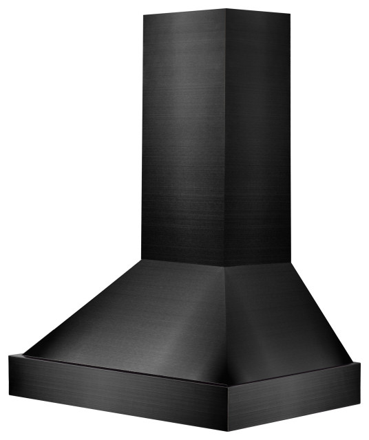 ZLINE 48" Ducted Vent Black Stainless Steel Wall Mount Range Hood