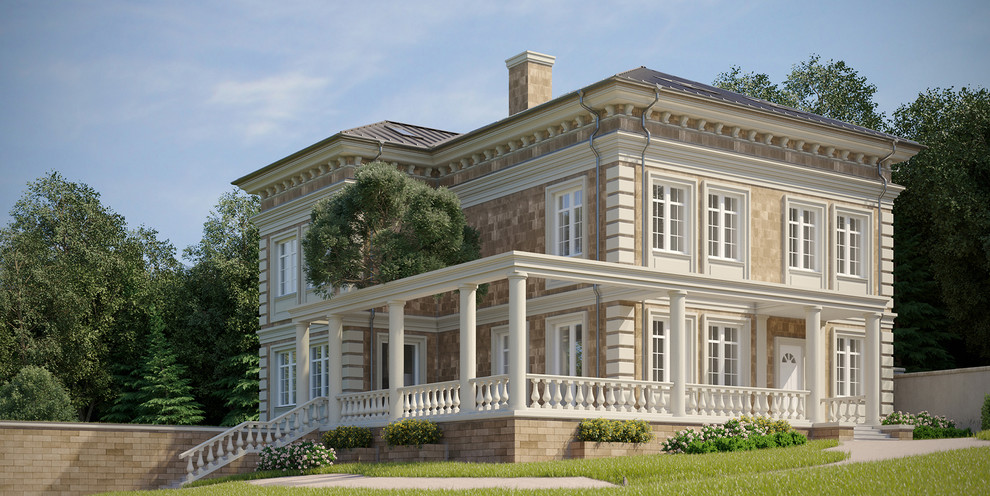 Дом с кленом на террасе (со стороны террасы)