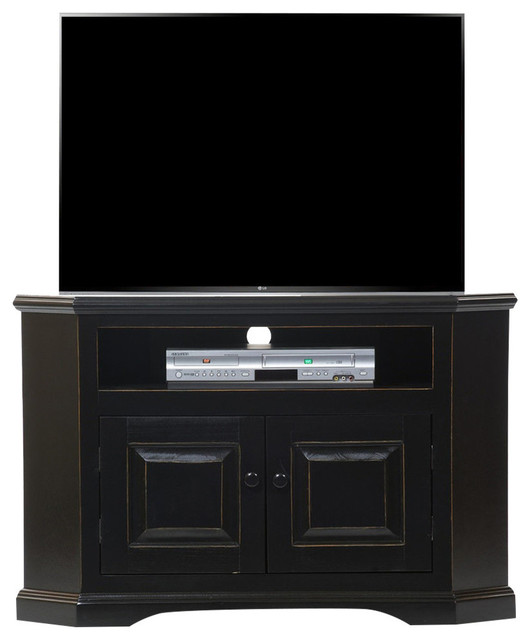 Poplar Corner Tv Cart Traditional Entertainment Centers And Poplar Corner Tv Cart Antique Black