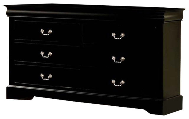 Acme Furniture 19505 Louis Philippe Dresser Black Traditional Acme Furniture 19505 Louis Philippe Dresser Black