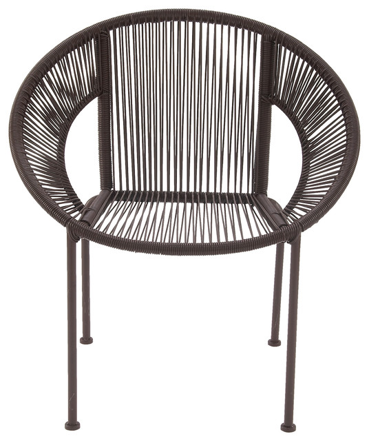 Metal Plastic Chair , Brown