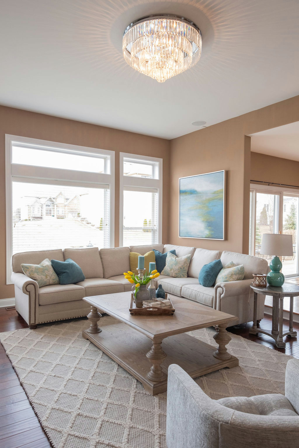 California Chic Style Living Room and Office