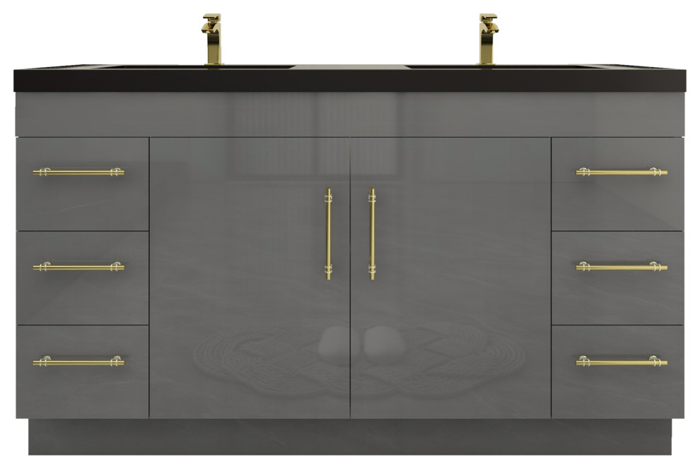 Jade Bath Rosa 60" Free Standing Modern Vanity Modern Bathroom