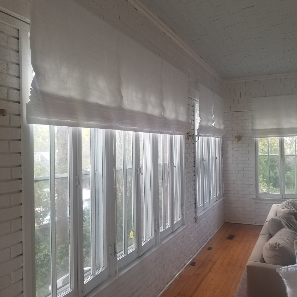 Roman Shade Sunroom Install on Walton Way