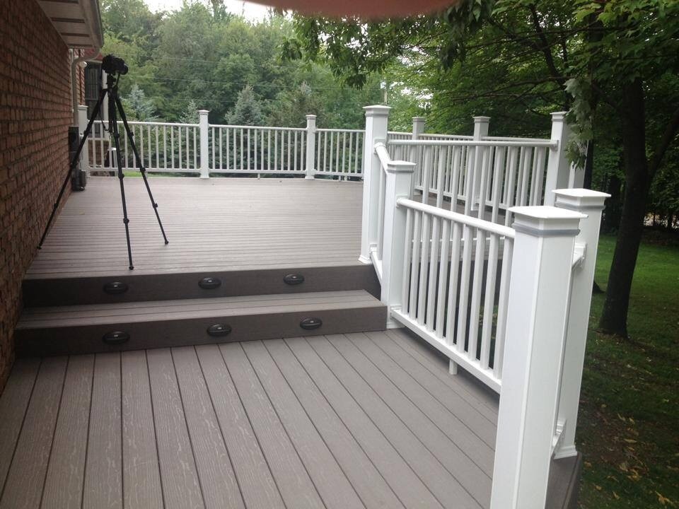 Inspiration for a large deck remodel in Columbus