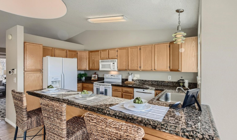 Inspiration for a transitional home design remodel in Denver