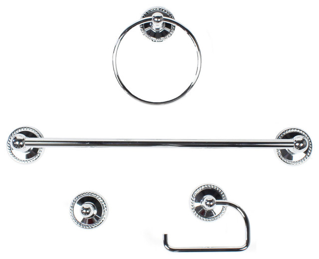 Aria Classic 4Piece Bath Set Polished Chrome Traditional Bathroom