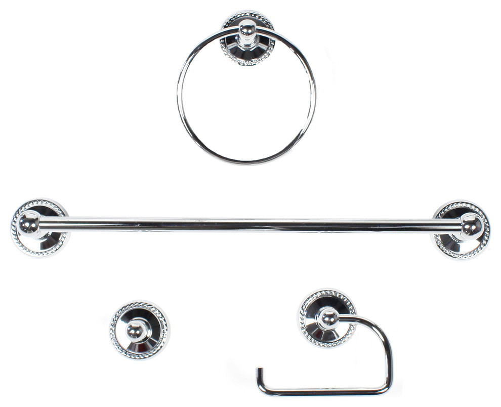 Aria Classic 4Piece Bath Set Polished Chrome Traditional Bathroom