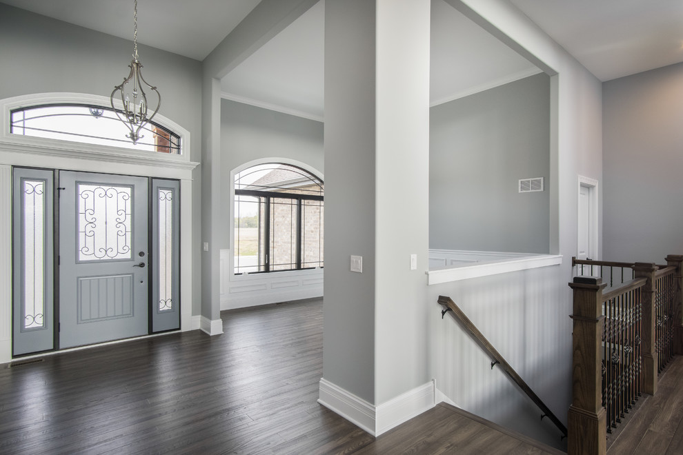 Inspiration for a transitional entryway remodel in Chicago