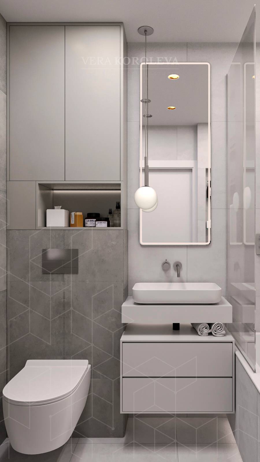 Дизайн-проект двухкомнатной  квартиры с золотыми акцентами в ЖК "Q-Мир"