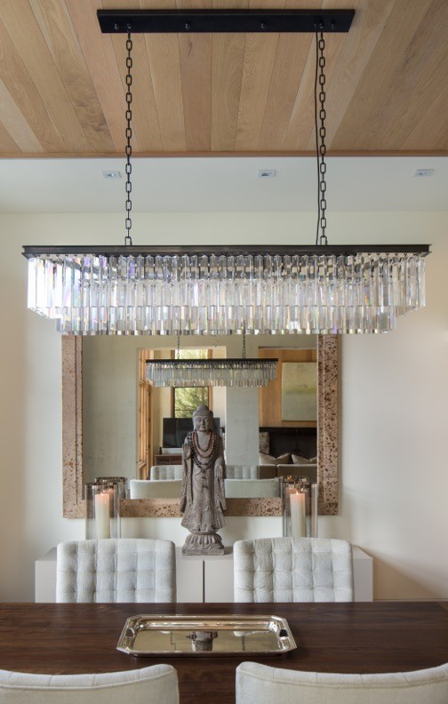Example of a transitional dining room design in Phoenix