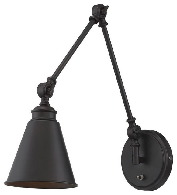 Industrial 1 Light Adjustable Wall Sconce With Plug In ...