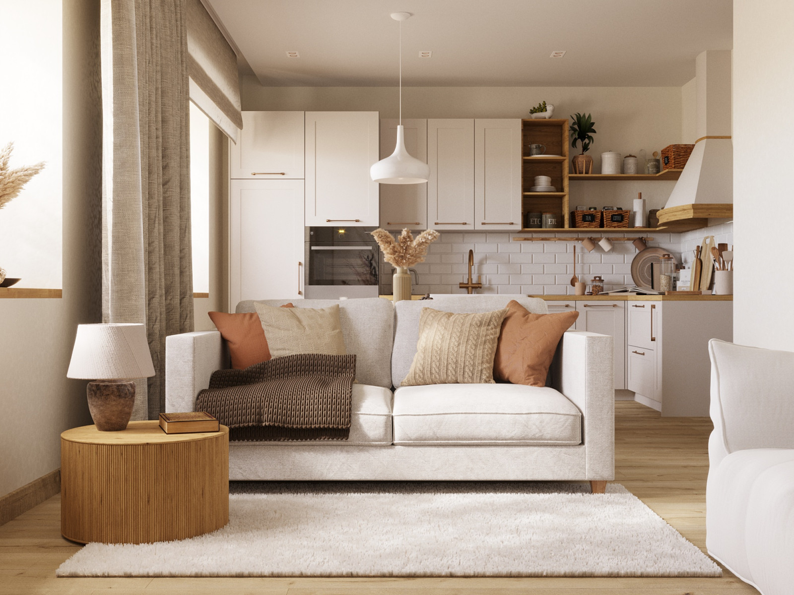 Scandi, кухня-гостиная