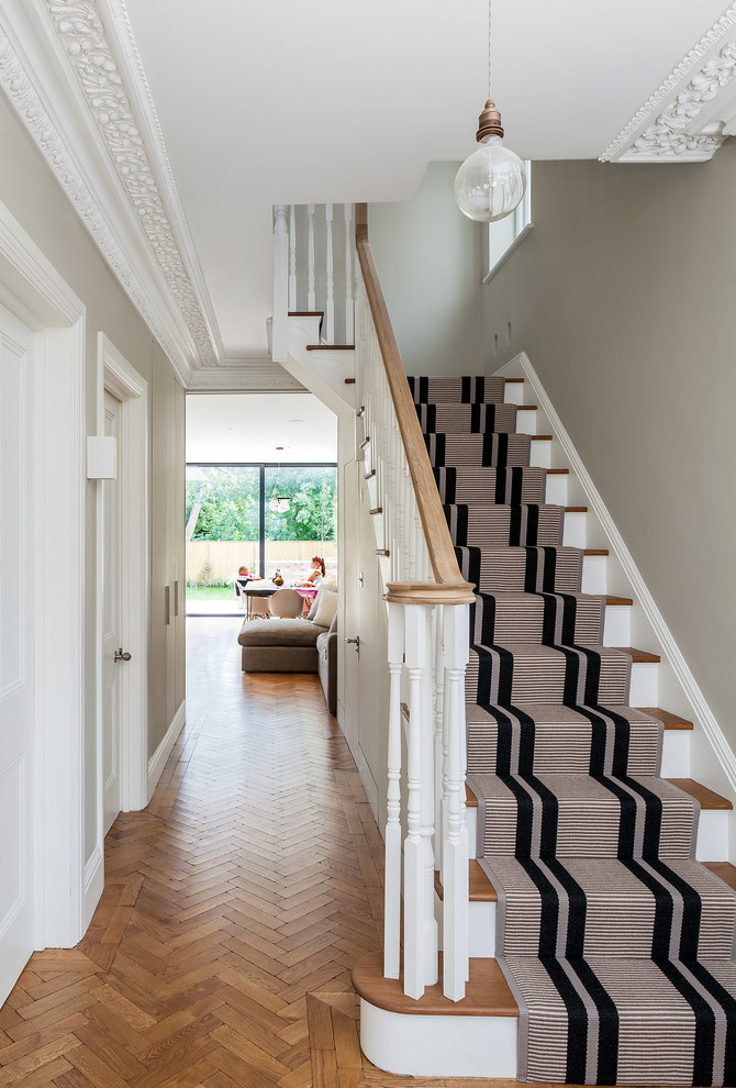 Design ideas for a traditional staircase in Surrey.