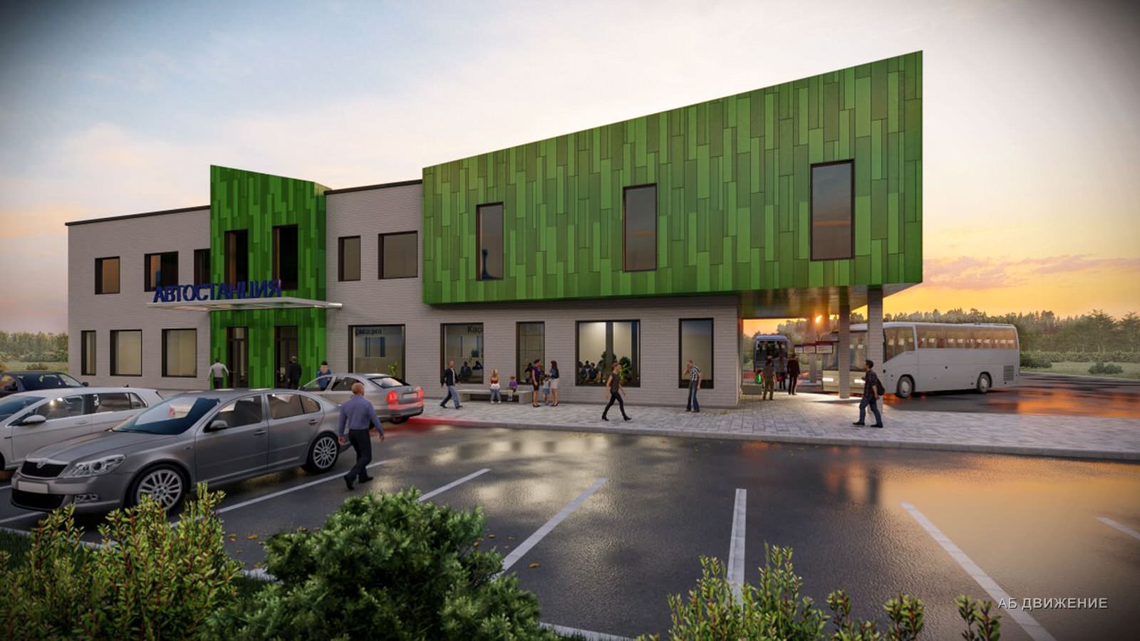 ВАРИАНТЫ ФАСАДНЫХ РЕШЕНИЙ ДЛЯ АВТОСТАНЦИИ В г. БЕРЕЗНИКИ