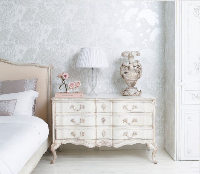 Delphine Distressed Painted Chest Of Drawers Shabby Chic Style