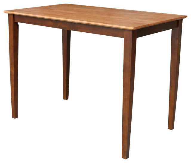 Solid Wood Top Table, 36 Inch High Transitional Dining Tables by