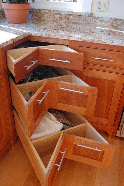 corner pullout drawers - traditional - kitchen - burlington -