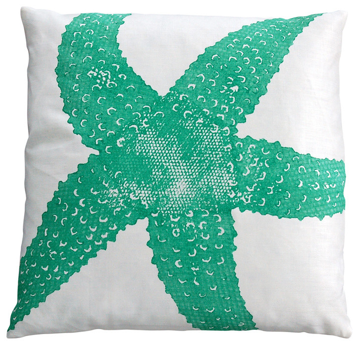 Dermond Peterson Turquoise Starfish Pillow