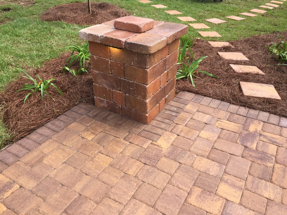 Patio - backyard concrete paver patio idea