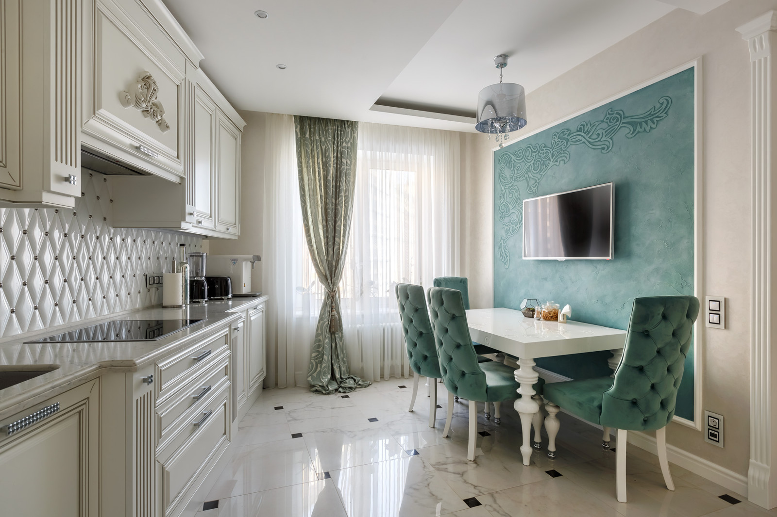 Реализованный проект 3хкомнатной квартиры в классическом стиле с элементами Ар Д