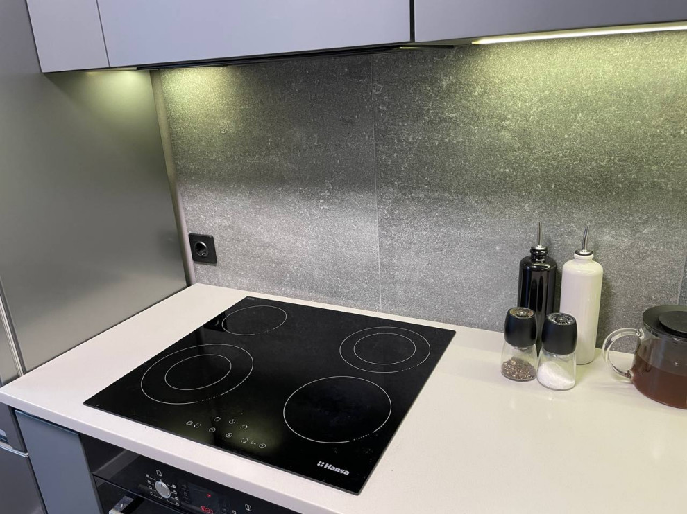 Реализация кухни по дизайн-проекту в однокомнатной квартире, 2022