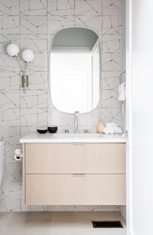 Light Wood Minimalism: Small Bathroom Vanity Sink Inspirations