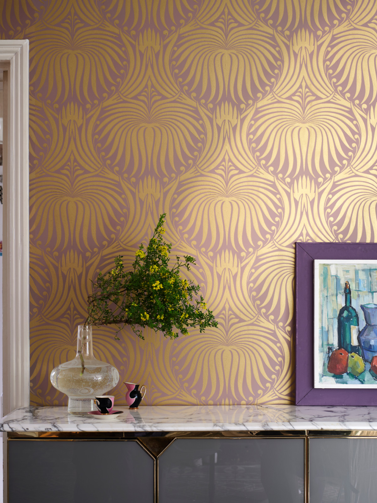Farrow&Ball Metallic Wallpapers at Manders