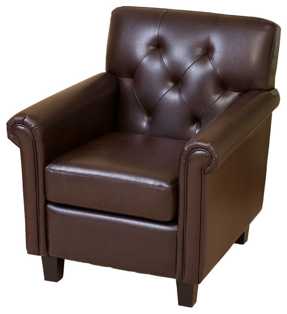 small leather accent chair