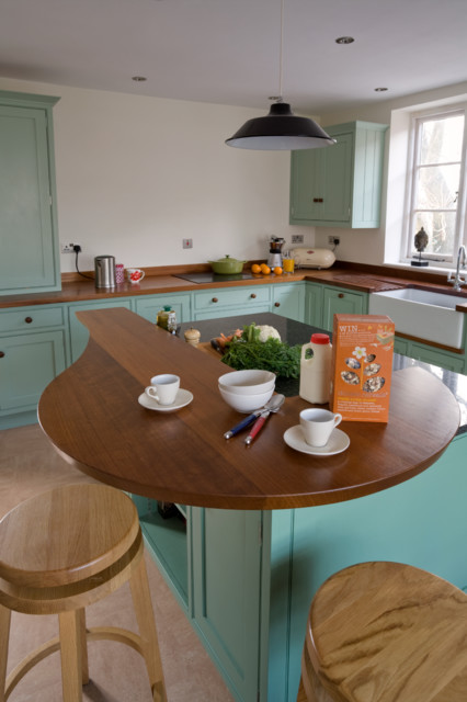 Two tone painted kitchen in Kent rustic-kitchen