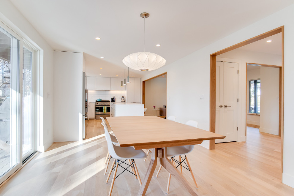 White and white oak - modern kitchen + more in New Brighton