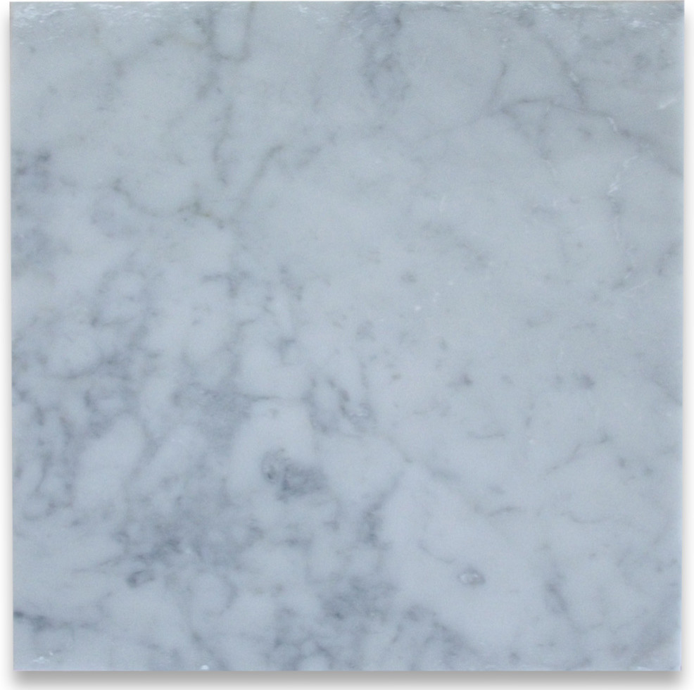 Carrara White 12 x 12 Tile Honed - Marble from Italy