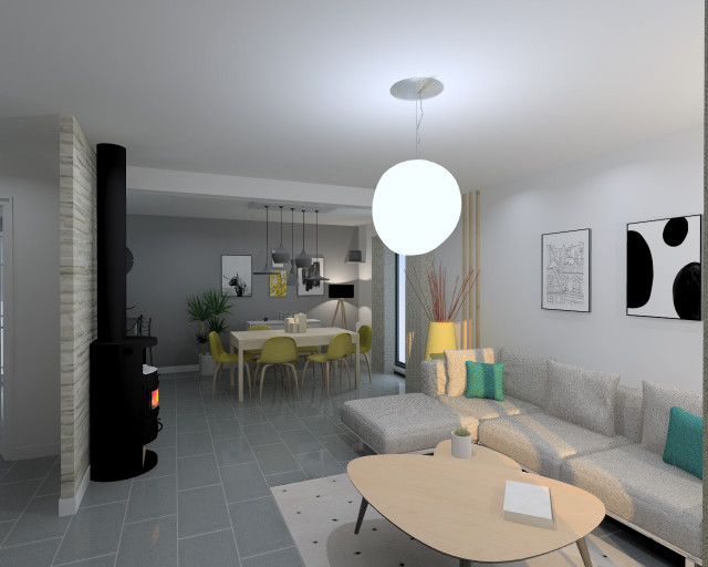 D&eacute;coration pi&egrave;ces de vie modern-vardagsrum