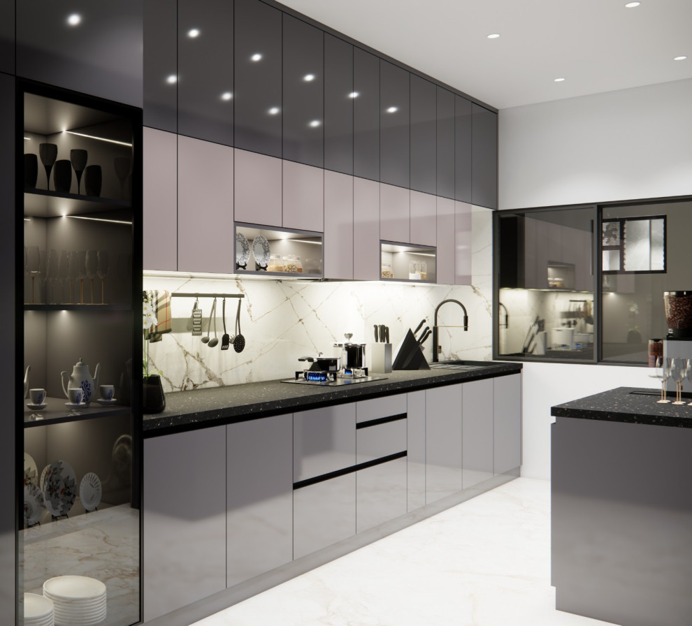 Inspiration for a modern kitchen remodel in Bengaluru
