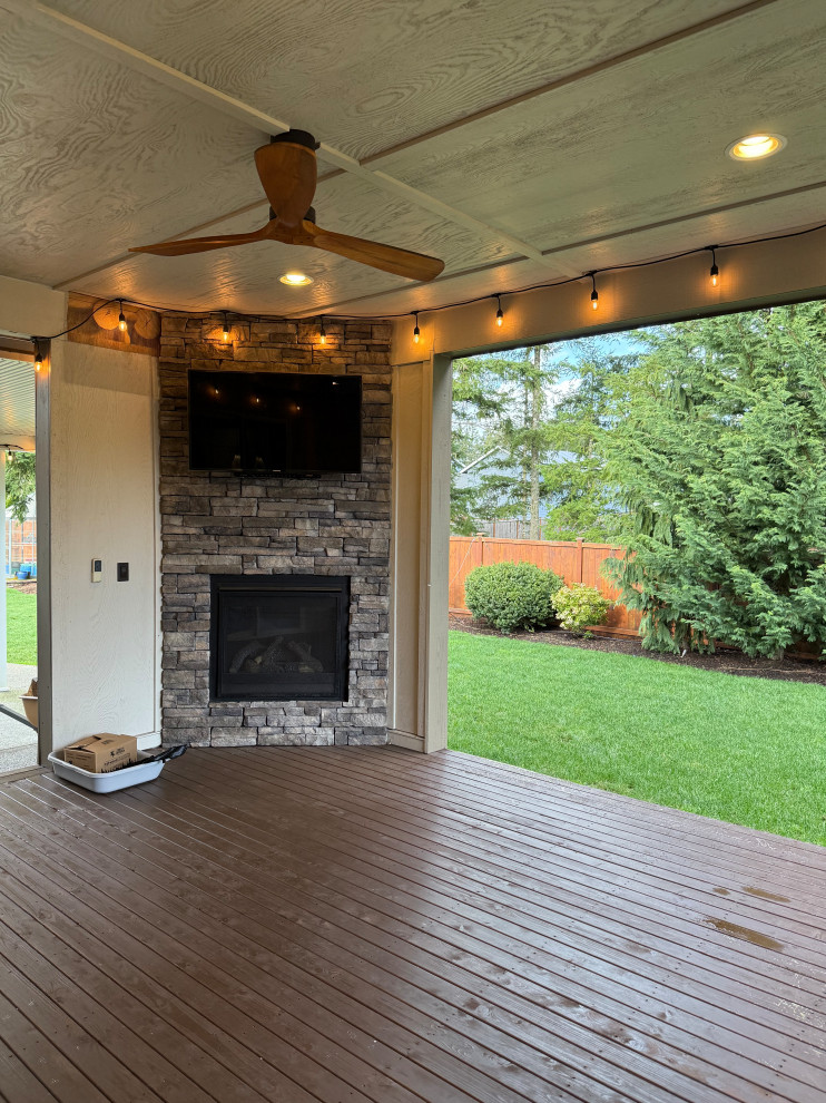 This beautiful backyard needed a space for all seasons...