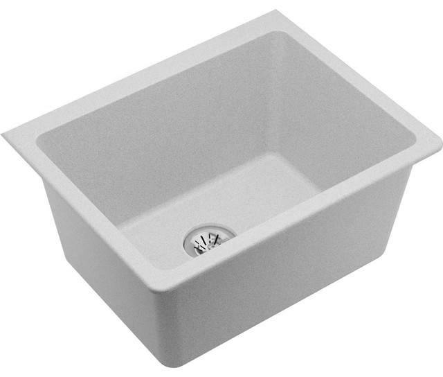 Elkay Quartz Classic Undermount Laundry Sink, Perfect Drain