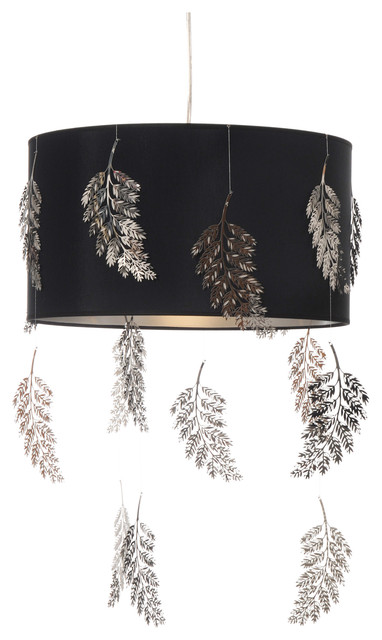 Kahala Fern Black Pendant Lamp, Large