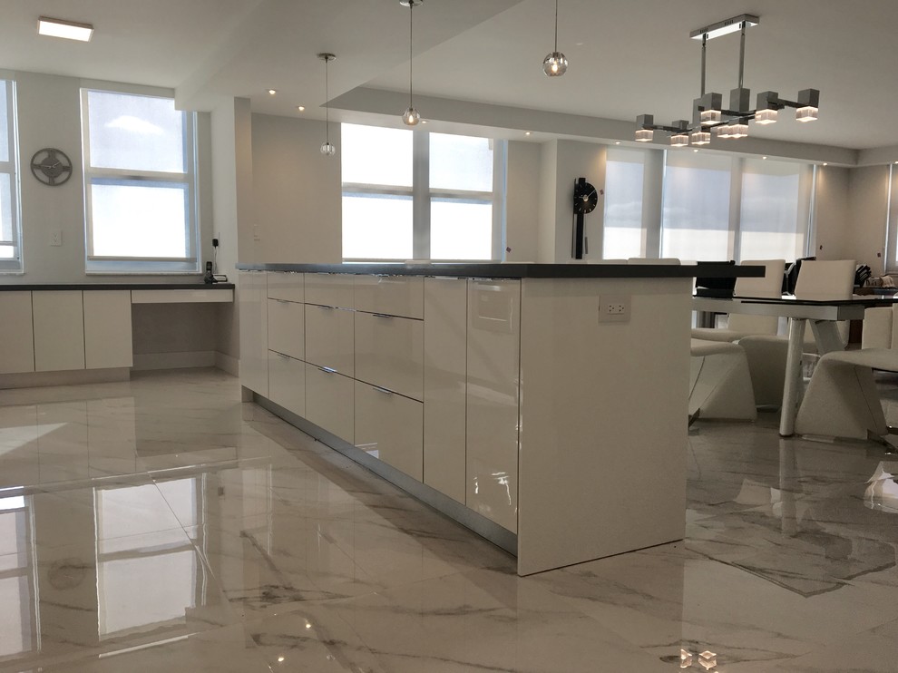 The kitchen island