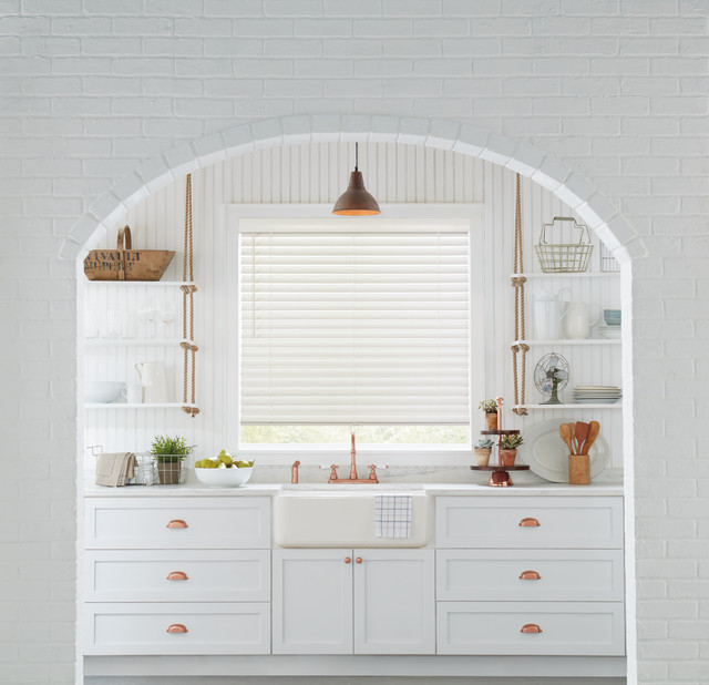 Shades of White (Blinds & Shutters, too!) contemporary-kitchen